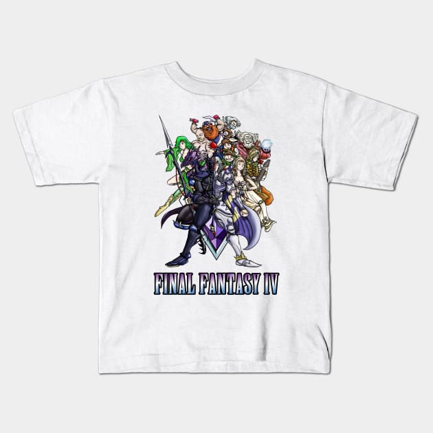 Final Fantasy IV Heroes Kids T-Shirt by WarioPunk